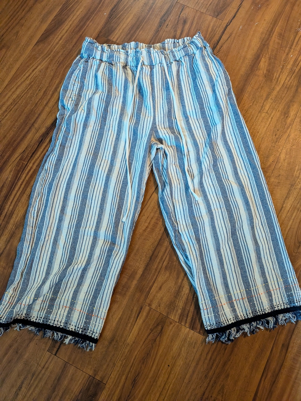 Passport Blue and White Striped Pants
